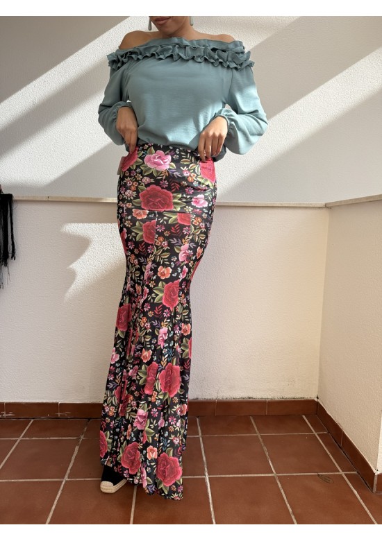 Blusa Volantes Aguamarina